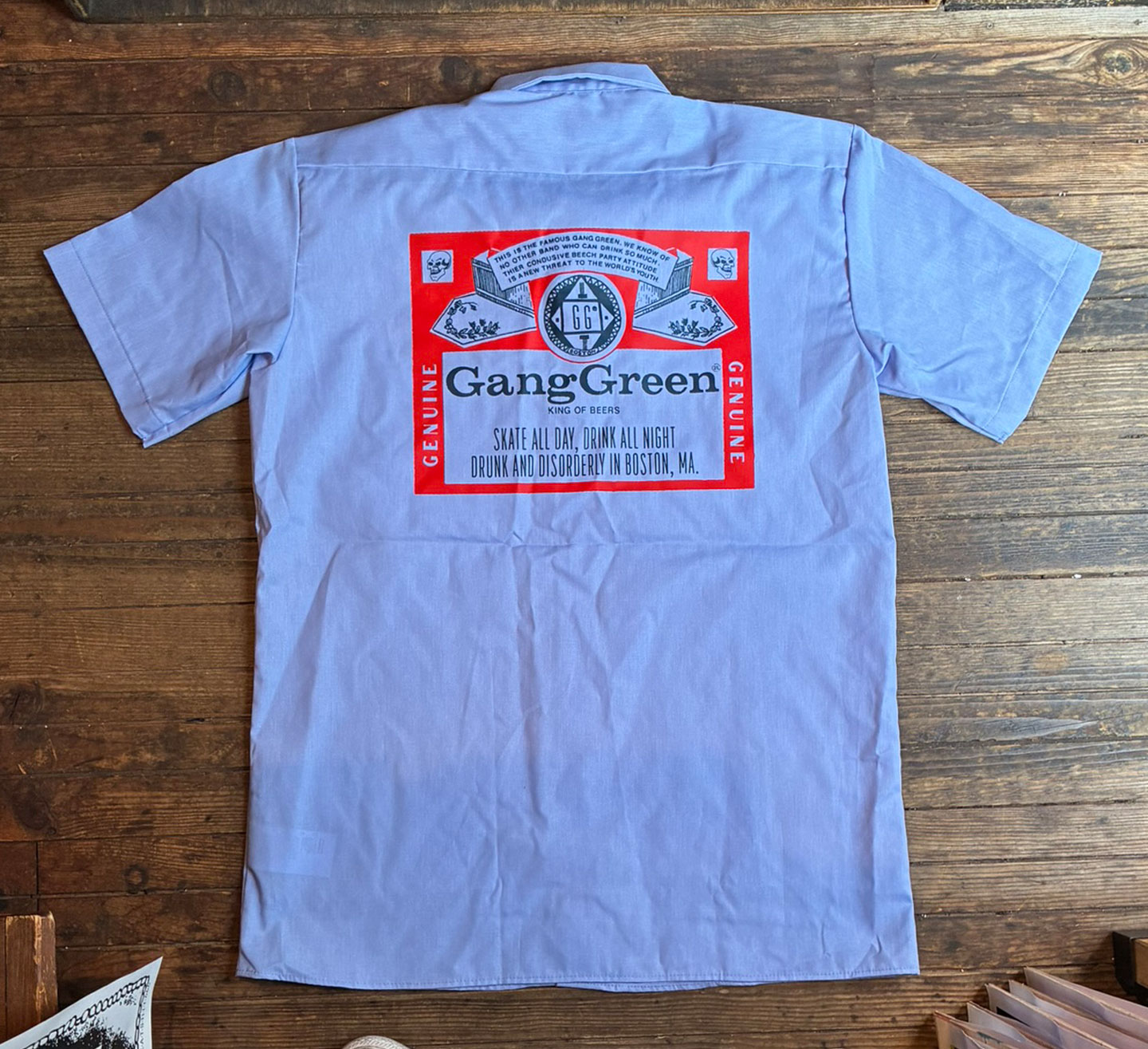 GANG GREEN ワークシャツ BUD Light Blue