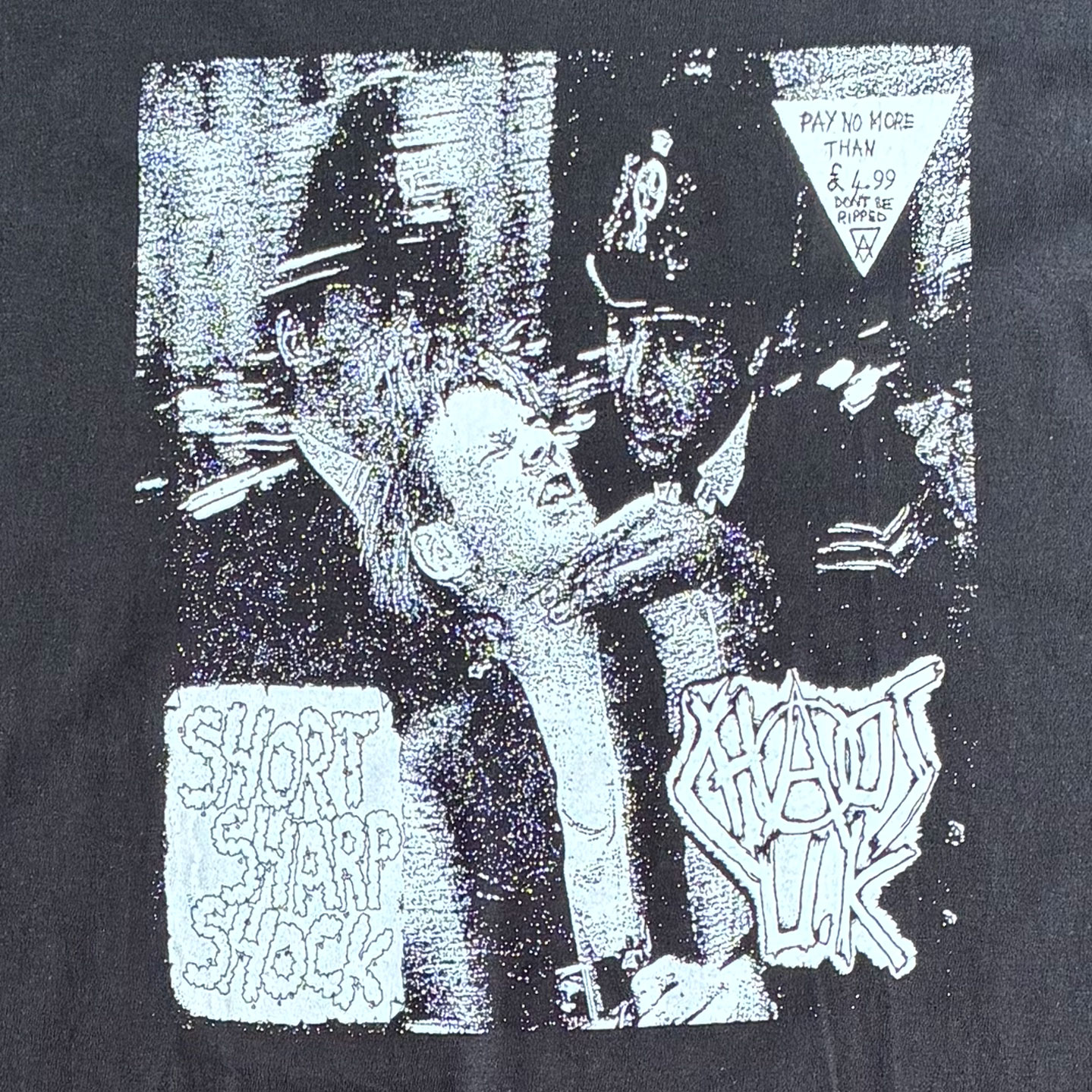 USED! CHAOS UK Tシャツ SHORT SHARP SHOCK