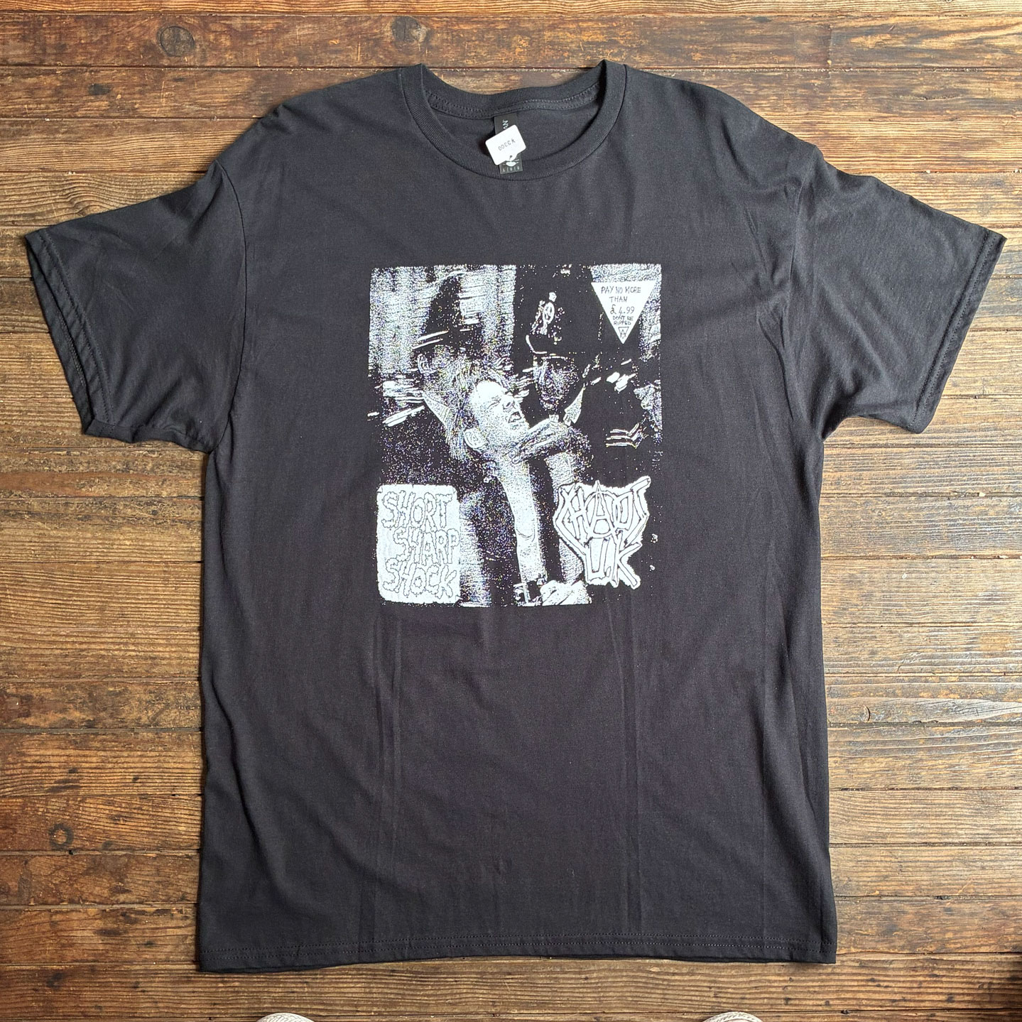 USED! CHAOS UK Tシャツ SHORT SHARP SHOCK