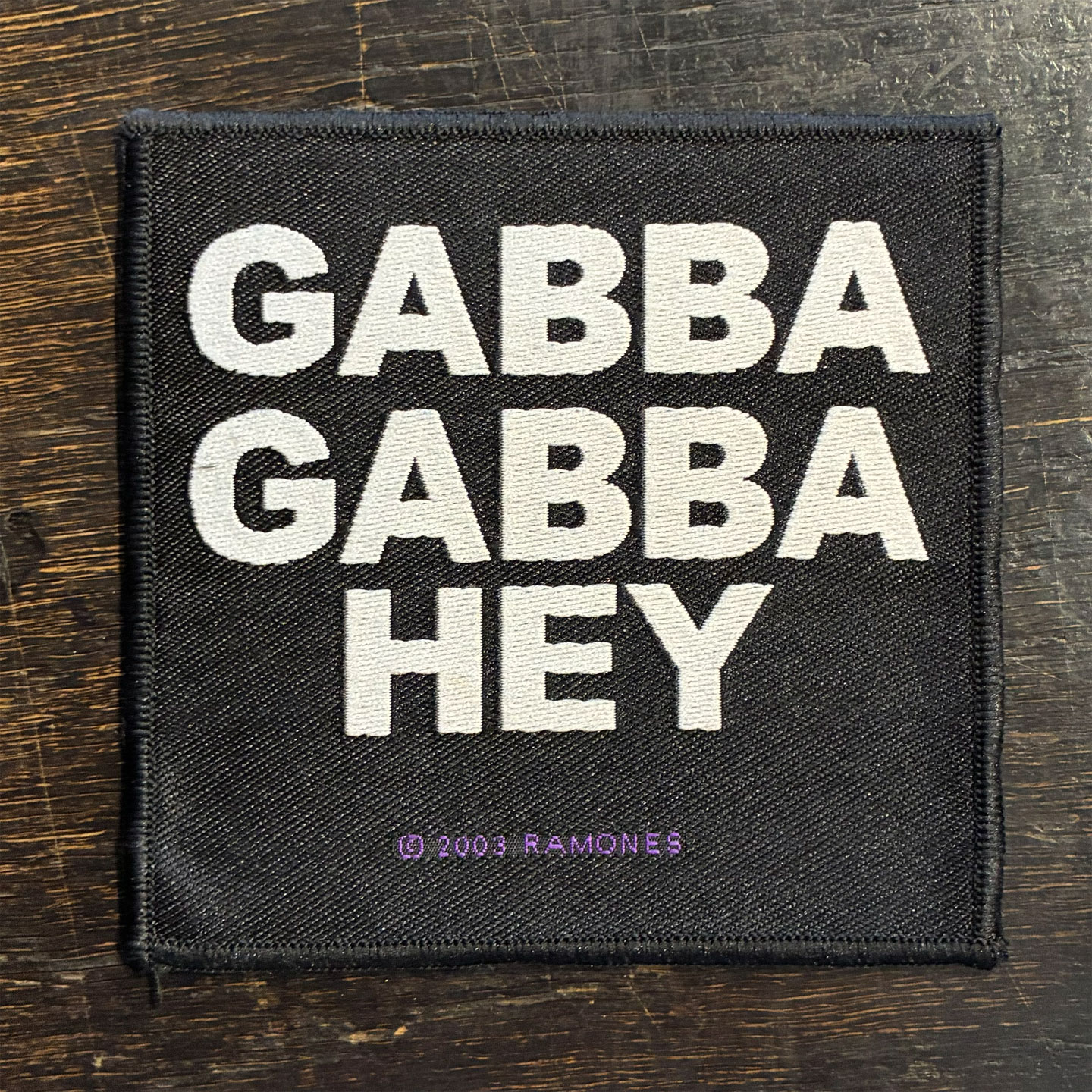 RAMONES 刺繍ワッペン GABBA GABBA HEY