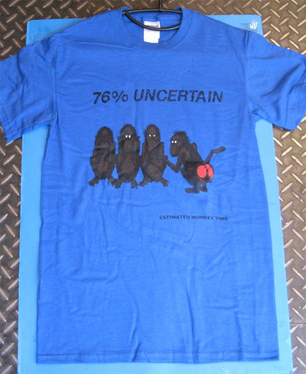 76% UNCERTAIN Tシャツ MONKEY