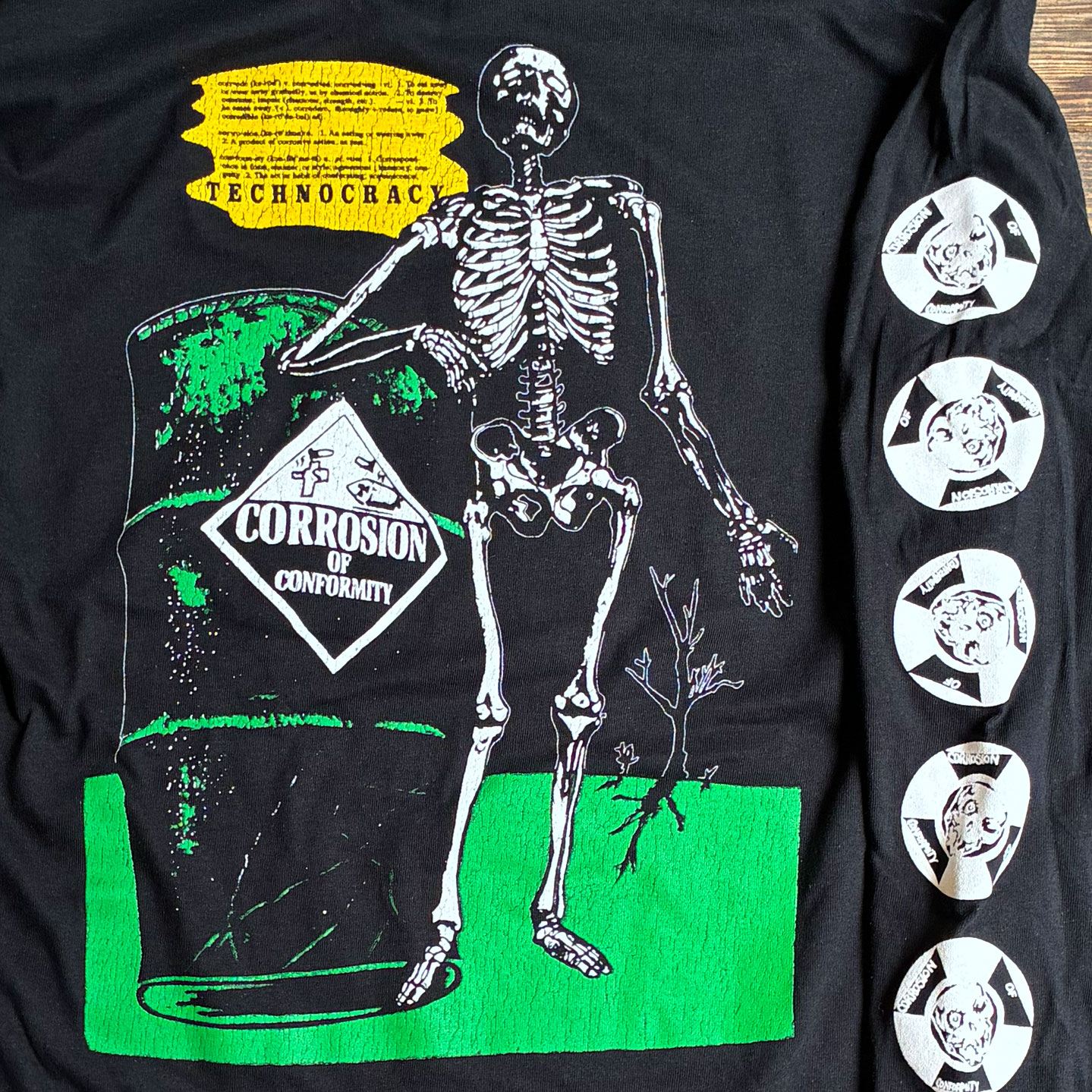 Corrosion Of Conformity ロングスリーブTシャツ Technocracy Skull