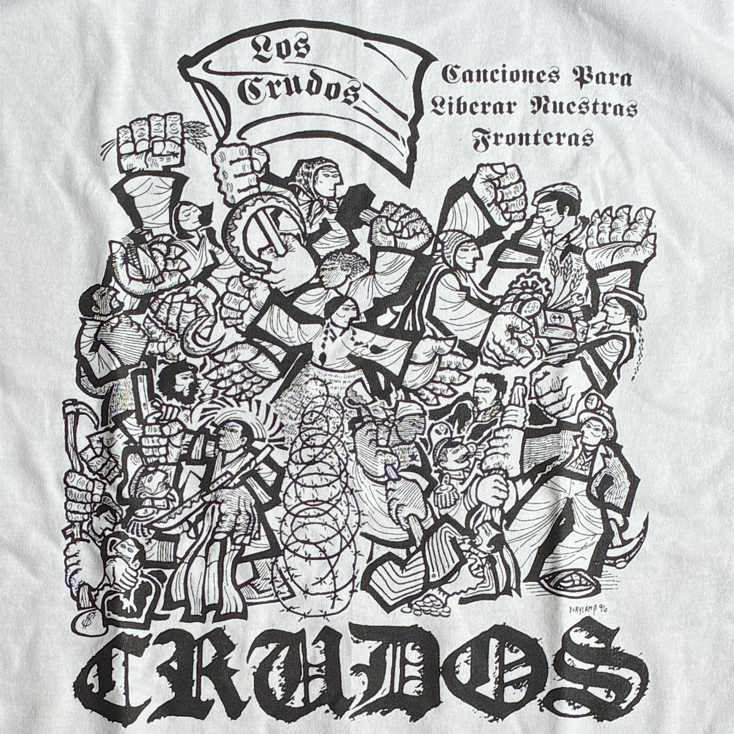 LOS CRUDOS Tシャツ Canciones Para Liberar Nuestras Fronteras