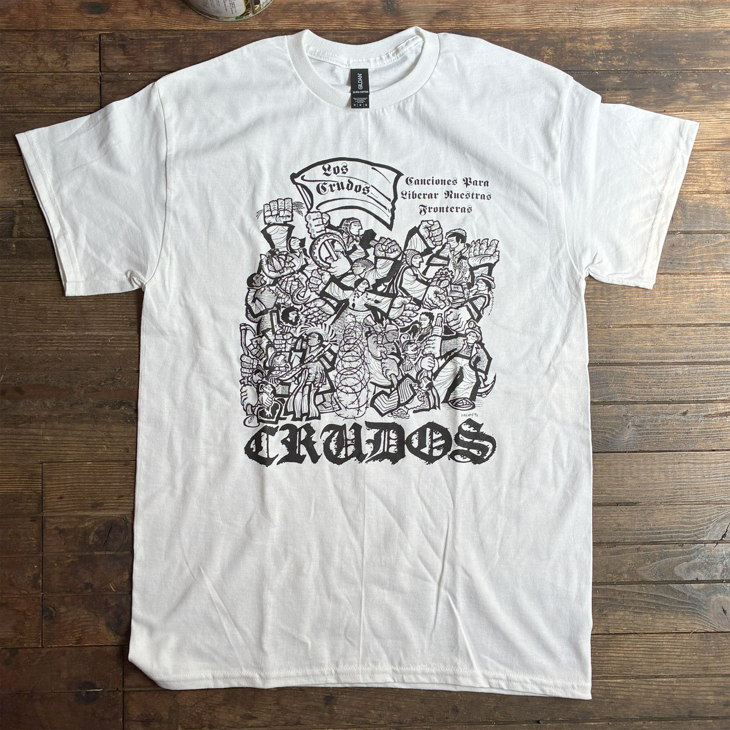 LOS CRUDOS Tシャツ Canciones Para Liberar Nuestras Fronteras