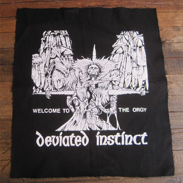 DEVIATED INSTINCT  BACK PATCH WELCOME TO THE ORGY