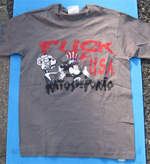 RATOS DE PORAO Tシャツ FUCK USA