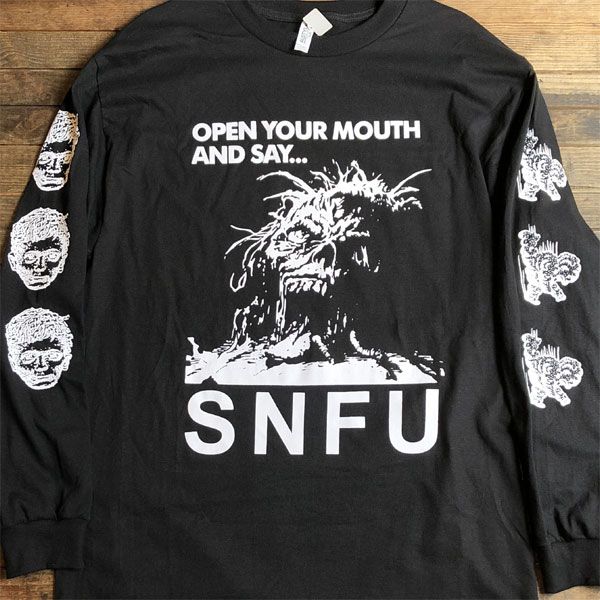 S.N.F.U ロングスリーブTシャツ OPEN YOUR MOUTH AND SAY… オフィシャル！