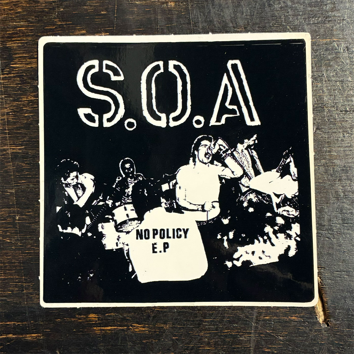 S.O.A ステッカー NO POLICY