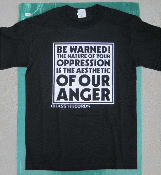 CRASS Tシャツ BE WARNED!