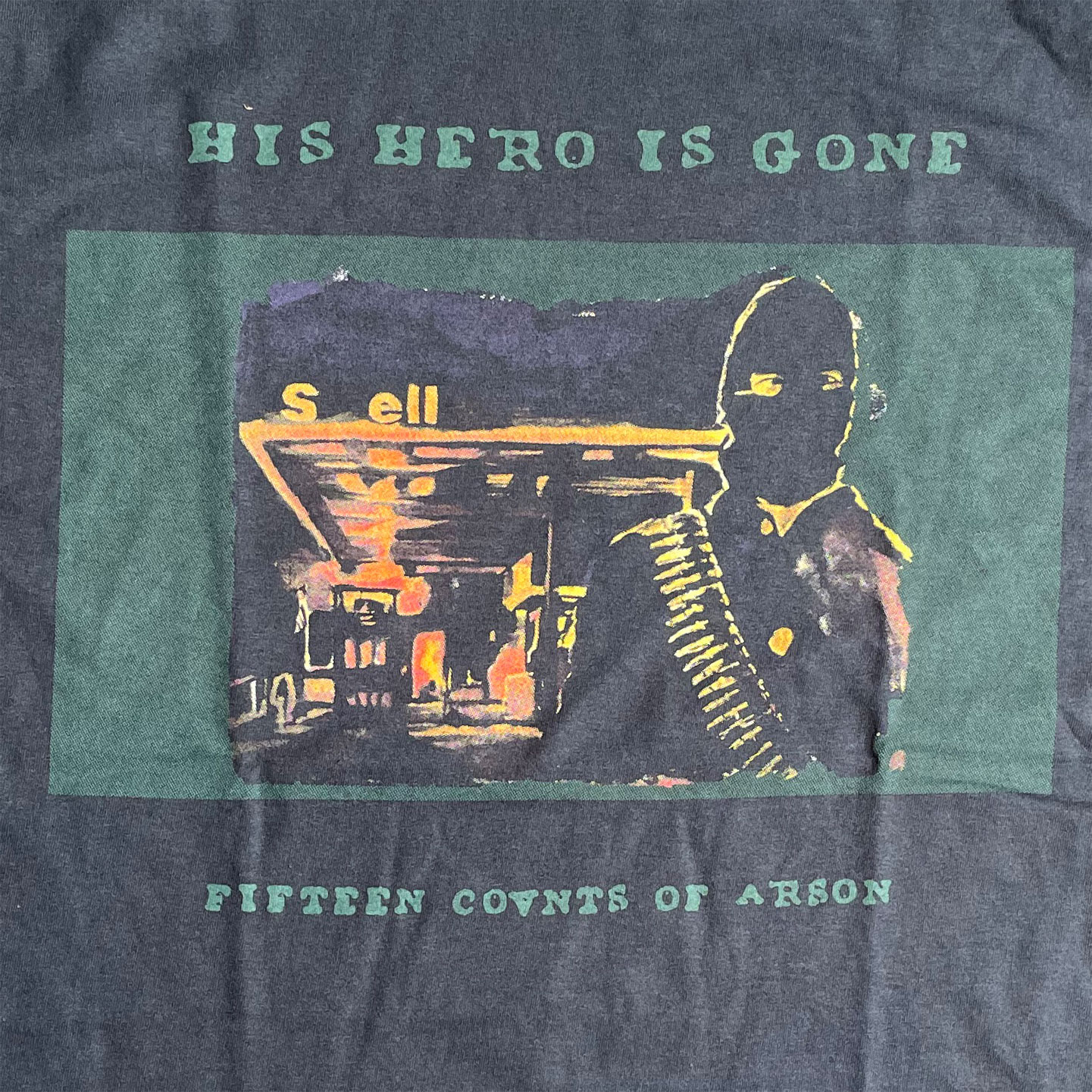 HIS HERO IS GONE Tシャツ Fifteen Counts Of Arson オフィシャル！
