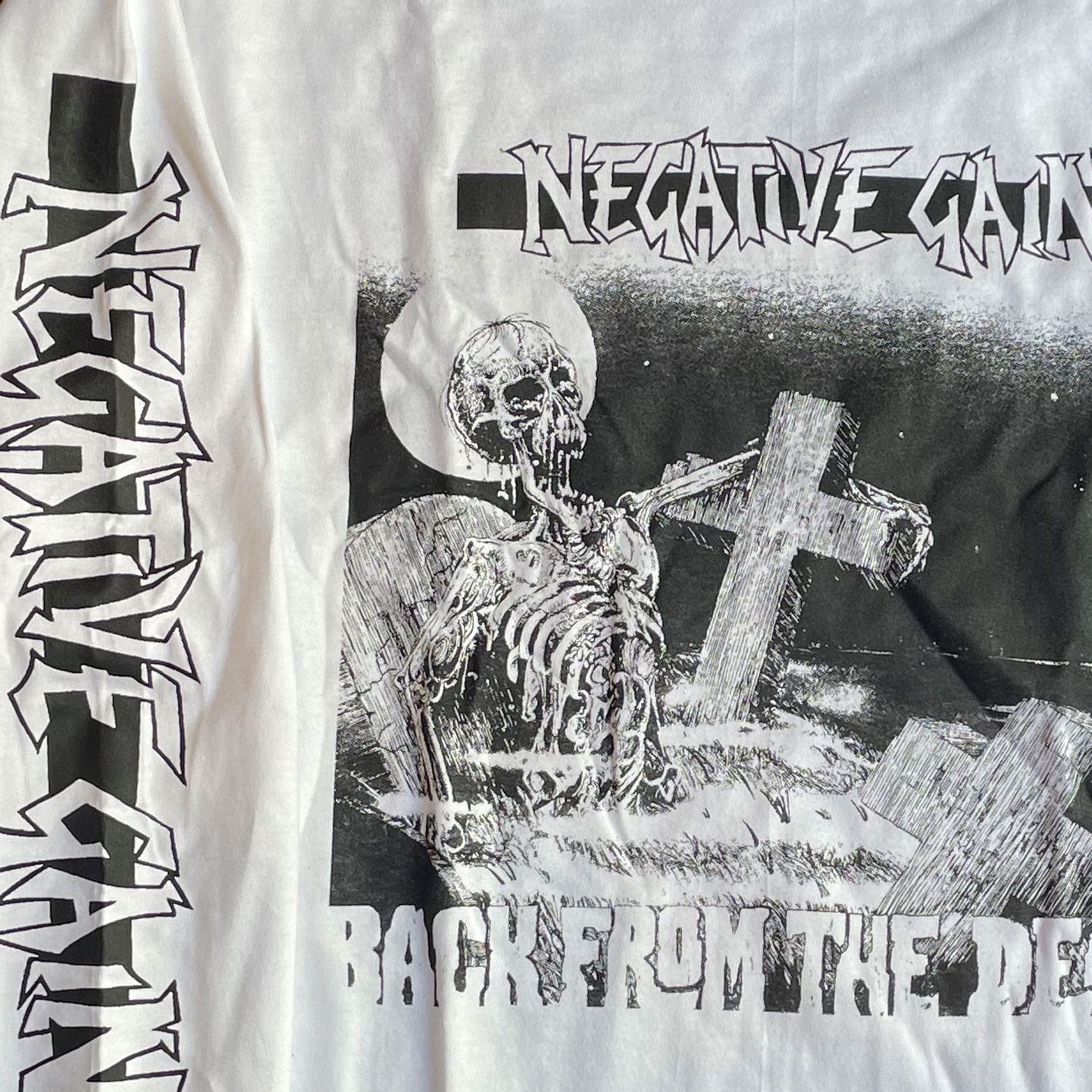 NEGATIVE GAIN ロングスリーブTシャツ BACK FROM THE DEAD