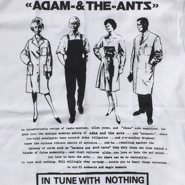 ADAM AND THE ANTS Tシャツ IN TUNE WITH NOTHING