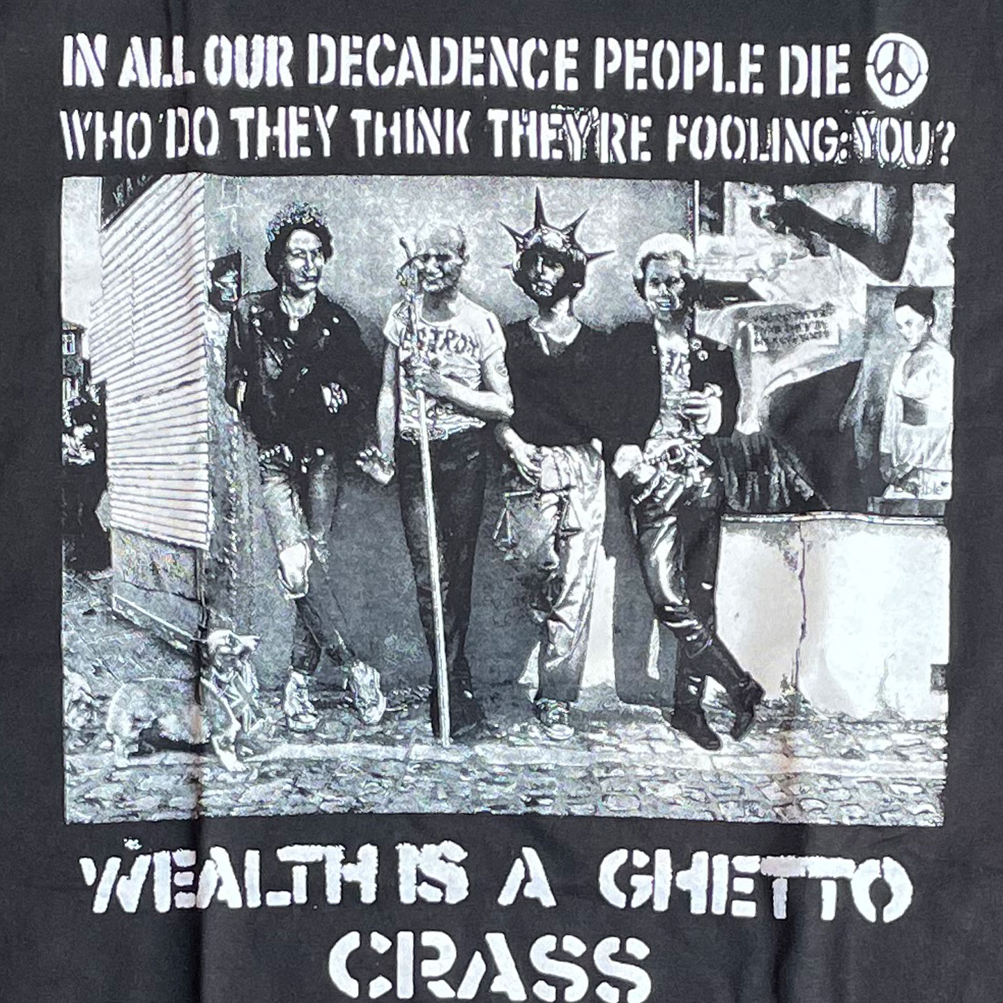 CRASS Tシャツ WEALTH IS A GHETTO