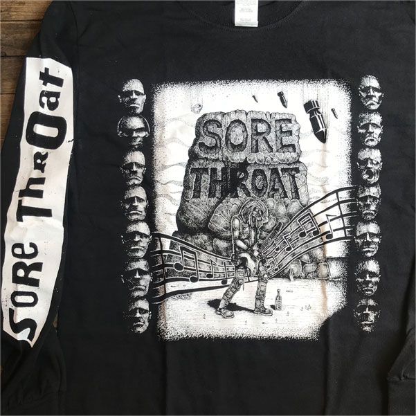 SORE THROAT ロングスリーブＴシャツ Unhindered By Talent