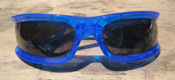 ITALY MADE VINTAGE CATSEYE SUNGLASS CLEAR BLUE2