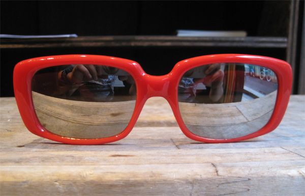 ITALY MADE VINTAGE MIRROR サングラス RED 1