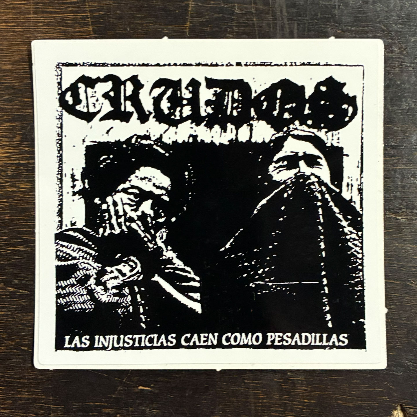 LOS CRUDOS ステッカー LAS INJASTICIAL