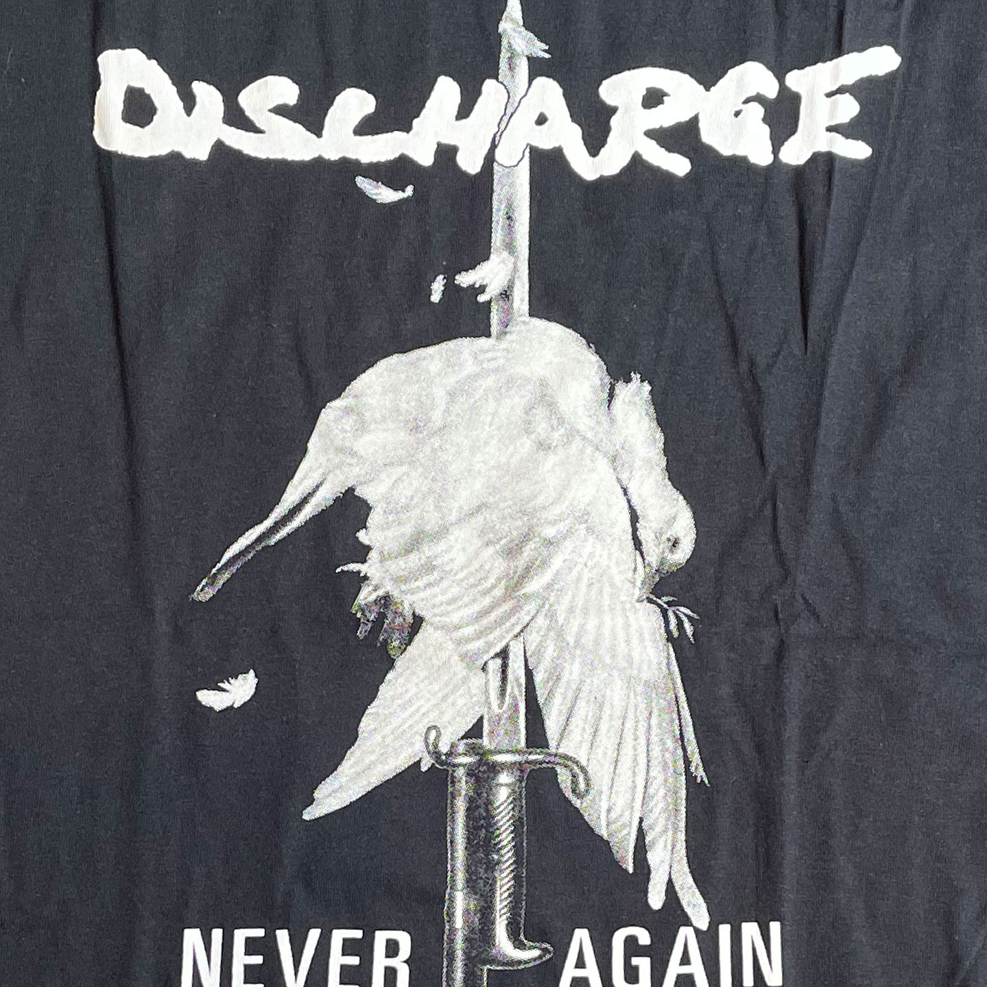 DISCHARGE Tシャツ NEVER AGAIN オフィシャル！