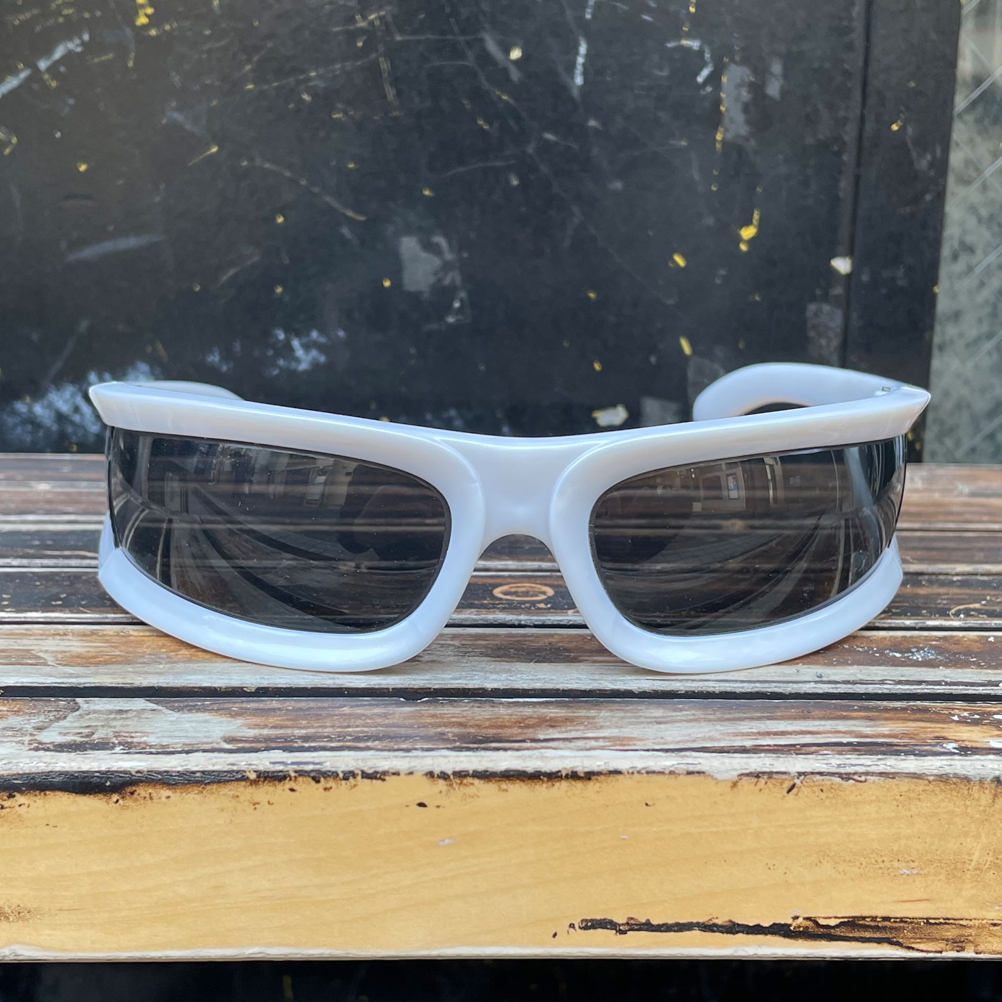 ITALY MADE VINTAGE  サングラス CATS EYE WHITE
