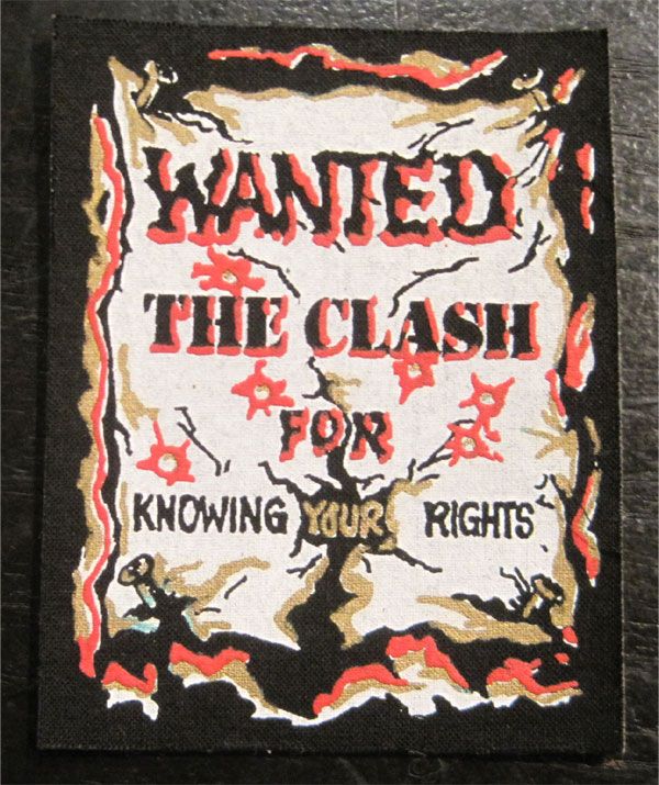 THE CLASH レア ワッペン WANTED THE CLASH