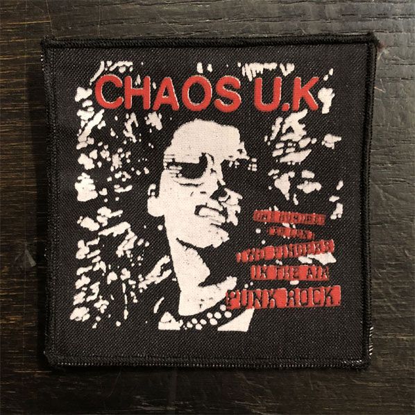 CHAOS UK ワッペン 100% TWO FINGERS IN THE AIR PUNK ROCK