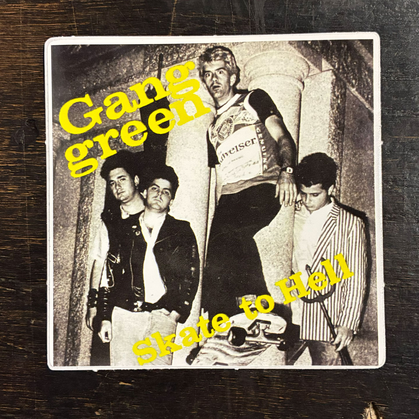 GANG GREEN ステッカー Skate to hell