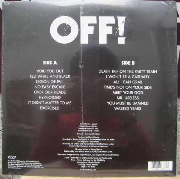 OFF! 12"LP WASTED YEARS