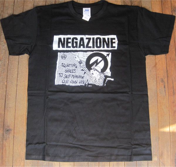 NEGAZIONE Tシャツ squatting space to self manage our own life!