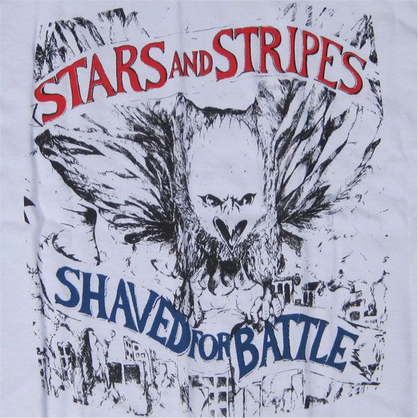 STARS AND STRIPES Tシャツ SHAVED FOR BATTLE
