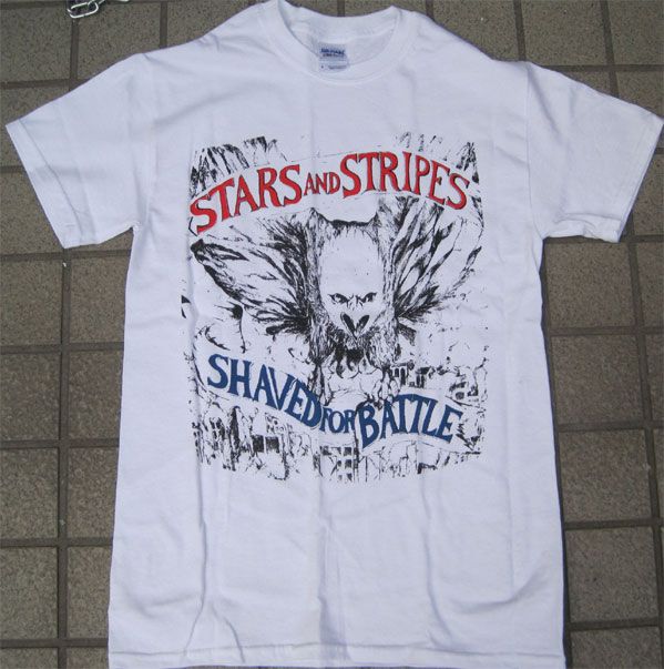 STARS AND STRIPES Tシャツ SHAVED FOR BATTLE
