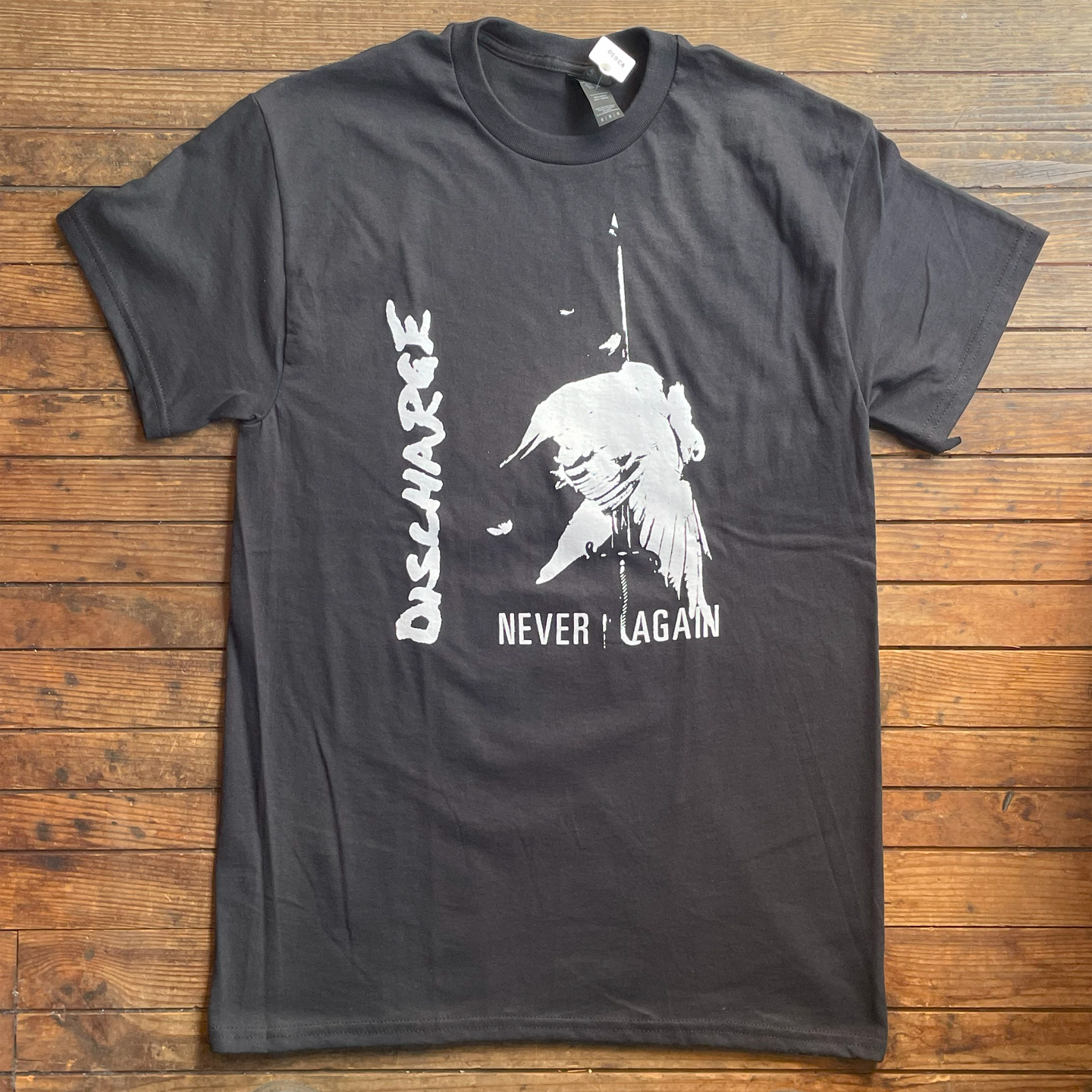 DISCHARGE Tシャツ NEVER AGAIN&PHOTO