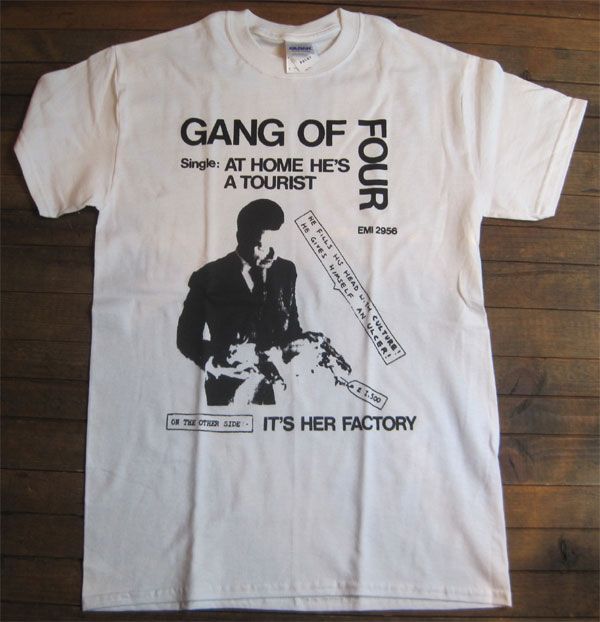 GANG OF FOUR Tシャツ At Home He's A Tourist / It's Her Factory