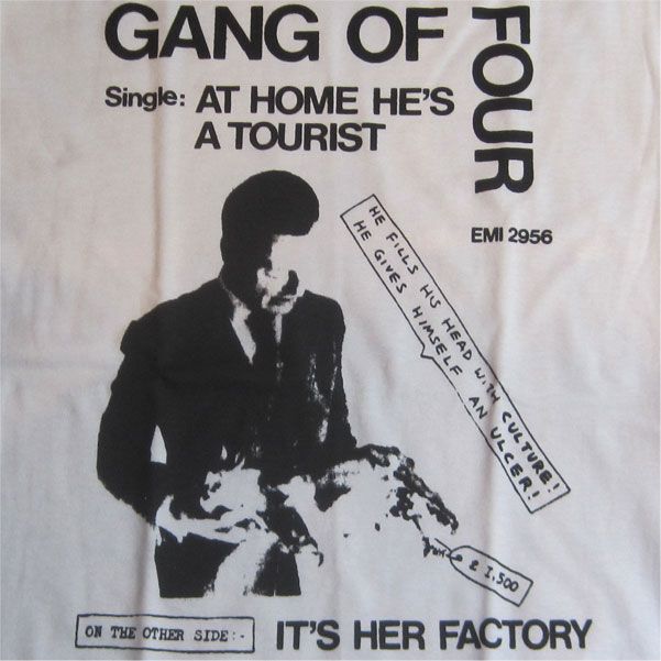 GANG OF FOUR Tシャツ At Home He's A Tourist / It's Her Factory