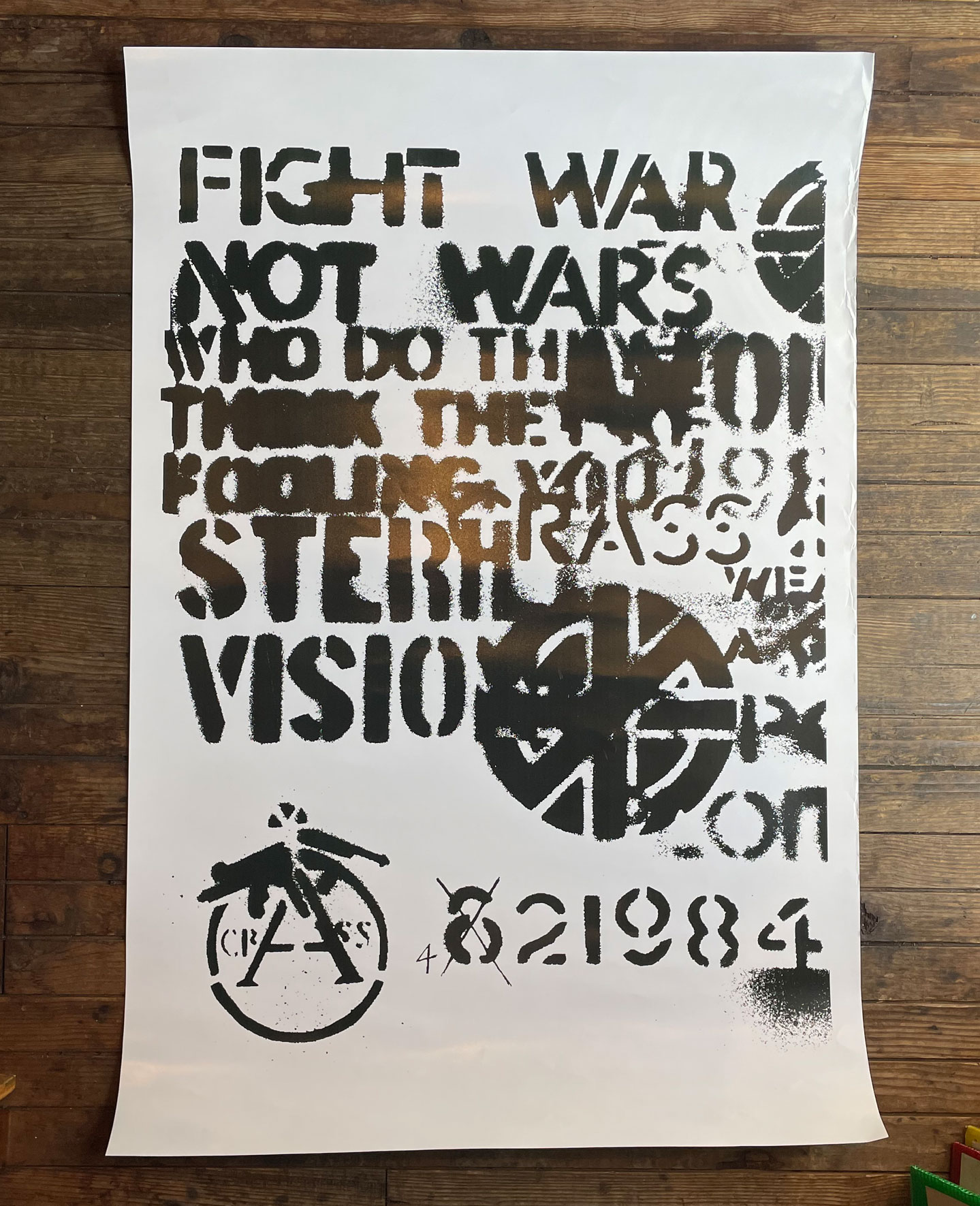 CRASS ポスター FIGHT WAR