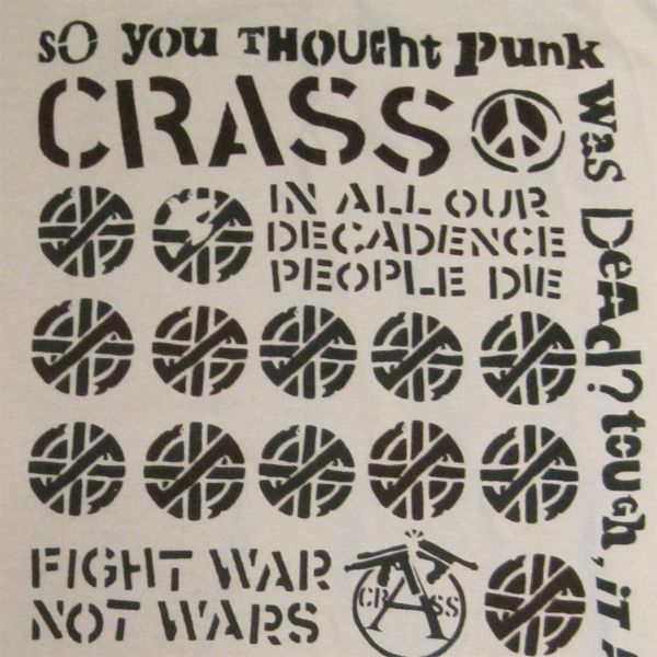 CRASS Tシャツ IN ALL OUR DECADENCE PEOPLE DIE