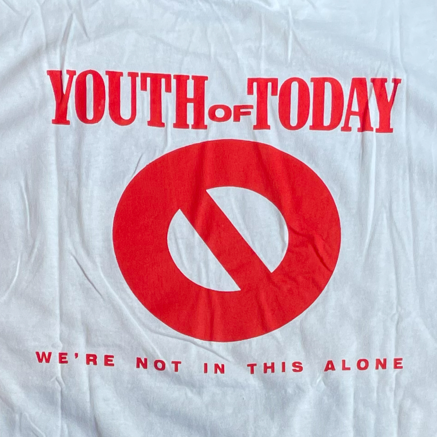 YOUTH OF TODAY Tシャツ WE'RE NOT IN THIS ALONE