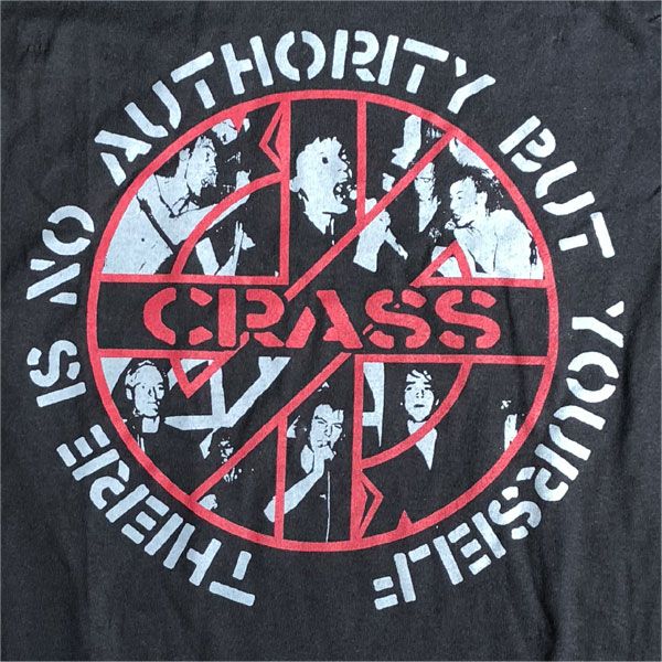 CRASS Tシャツ there is no authority but yourself