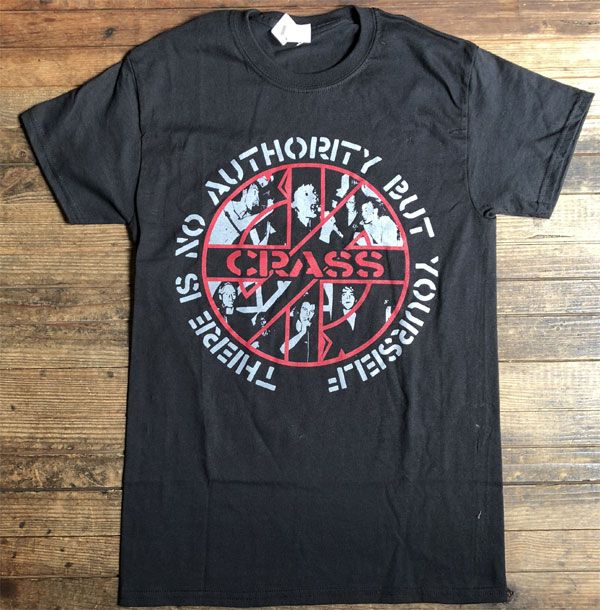 CRASS Tシャツ there is no authority but yourself