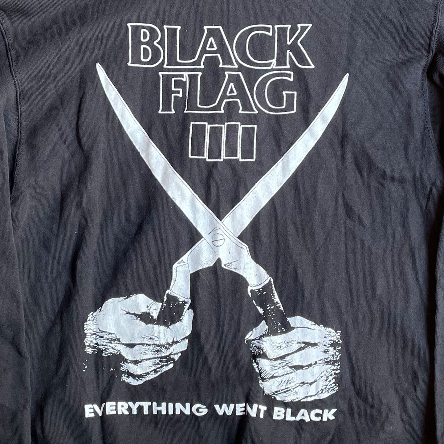 BLACK FLAG ZIPパーカー EVERYTHING WENT BLACK