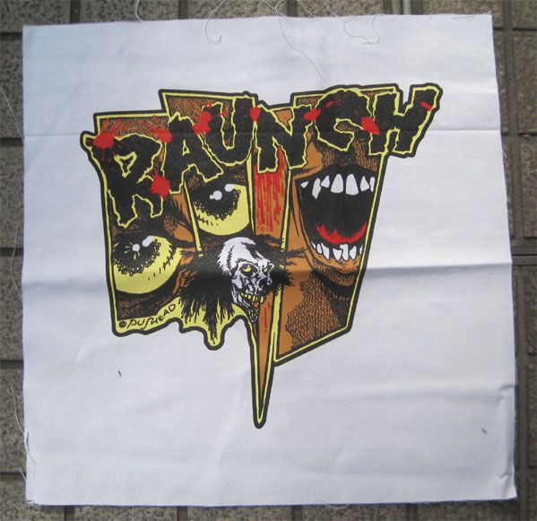 RAUNCH RECORDS BACKPATCH SHATTERED GLASS
