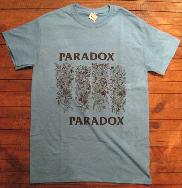 PARADOX Tシャツ FLOWER BARS AND LOGOS