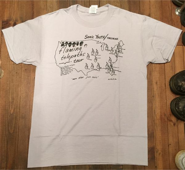 Sonic youth/fIREHOSE Tシャツ Flaming telepaths tour