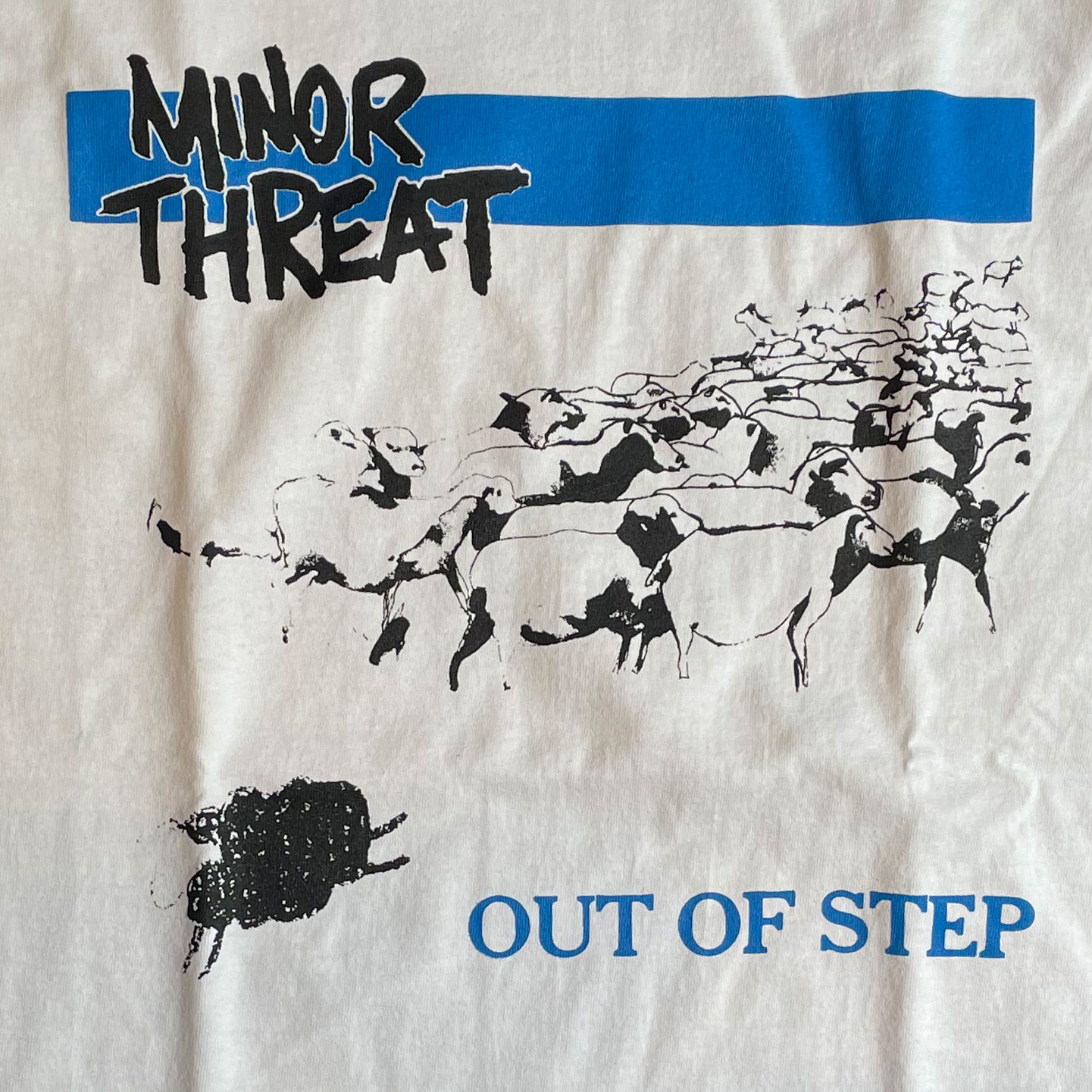 MINOR THREAT Tシャツ OUT OF STEP BLUE