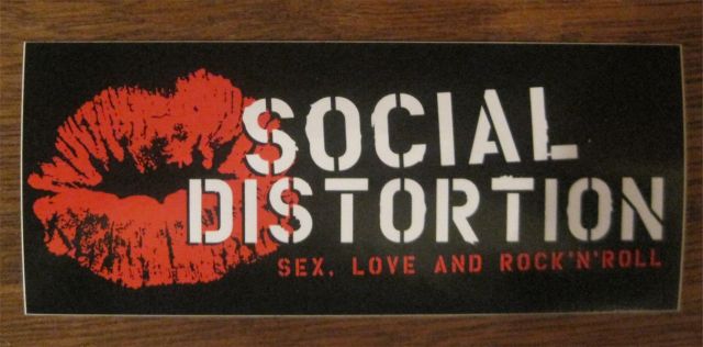 SOCIAL DISTORTION ステッカー SEX,LOVE AND ROCK'N'ROLL