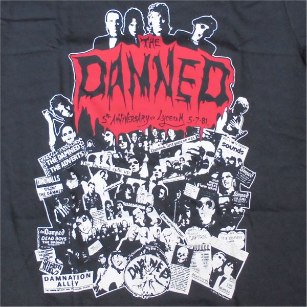 THE DAMNED Tシャツ collage BLACK