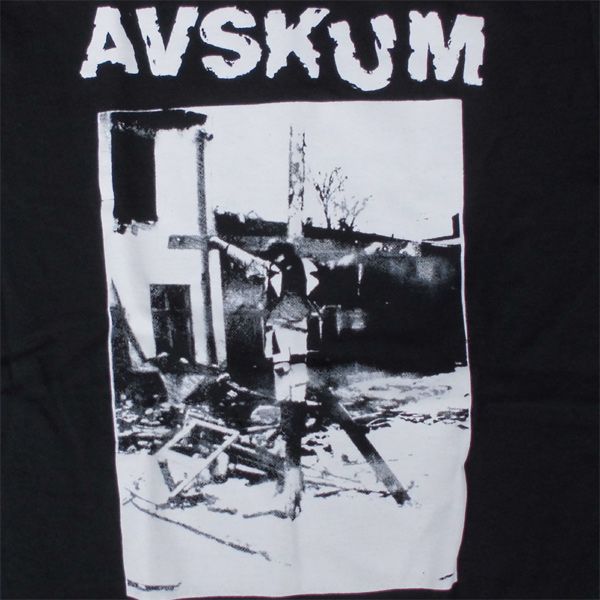 AVSKUM Tシャツ Crucified By The System 2