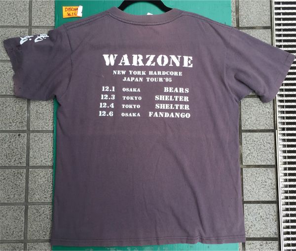 WARZONE Tシャツ JAPAN TOUR 95 NYHC