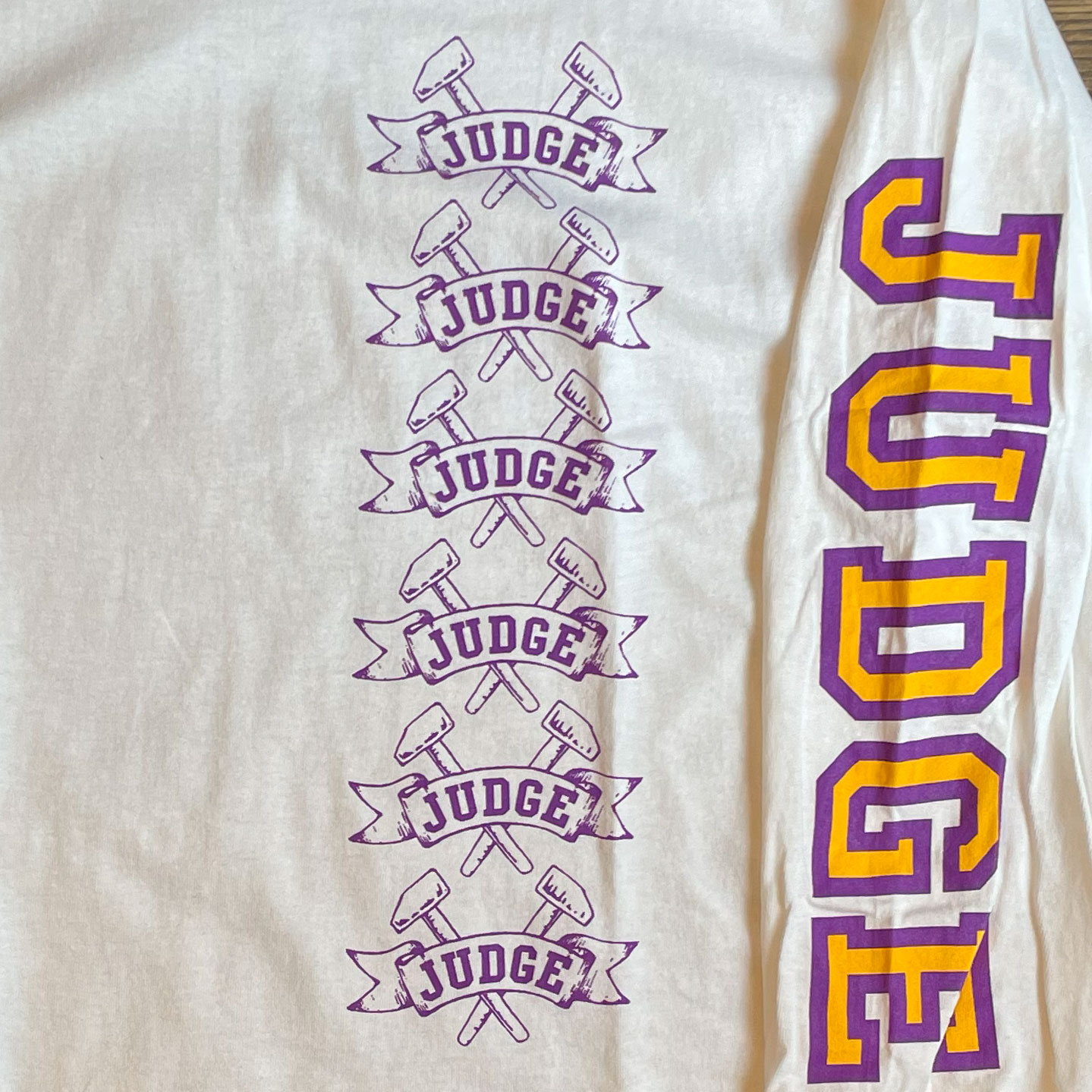 JUDGE ロングスリーブTシャツ NO APOLOGIES オフィシャル！