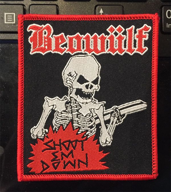 BEOWULF 刺繍ワッペン SHOOT EM DOWN OFFICIAL!