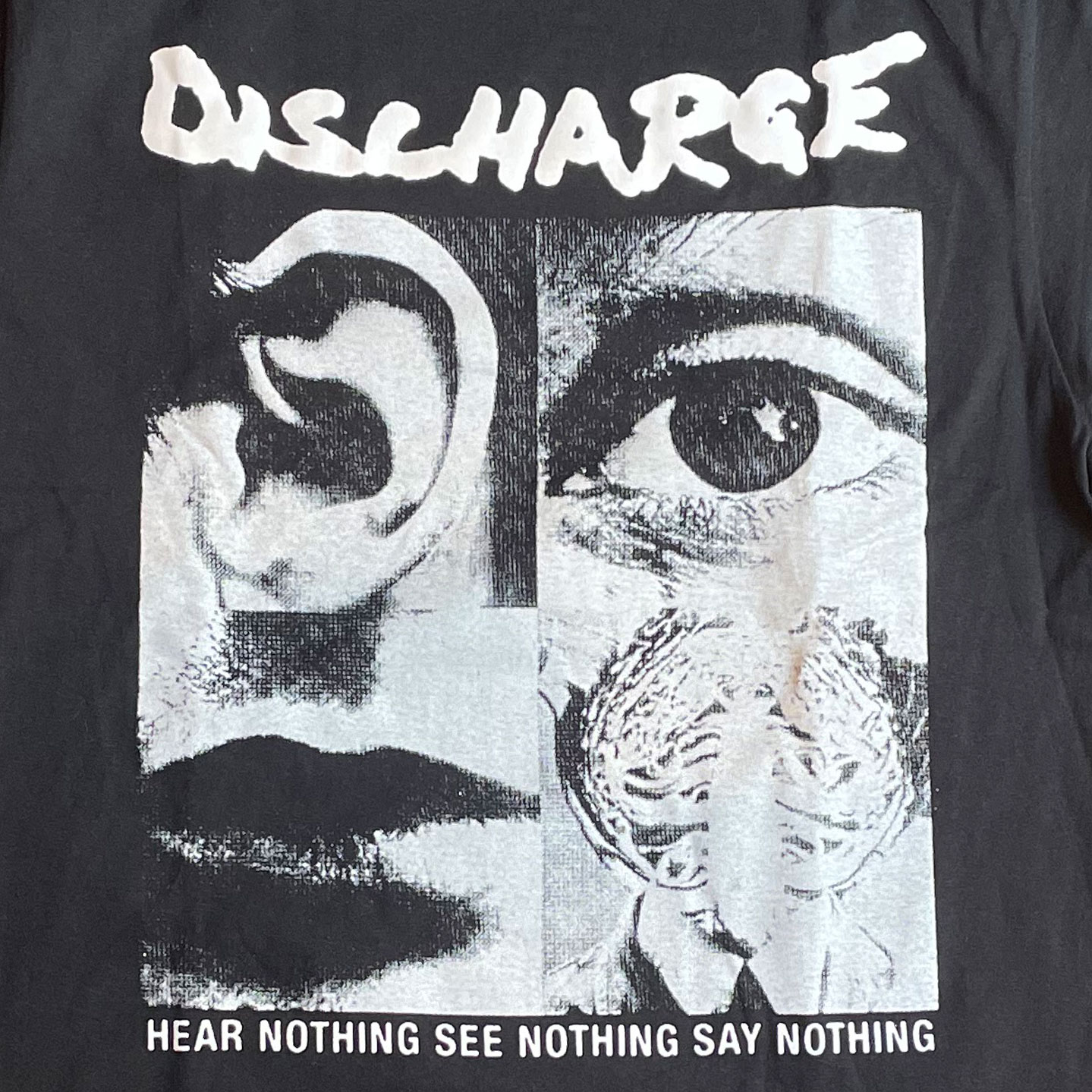 DISCHARGE Tシャツ HEAR NOTHING SEE NOTHING SAY NOTHING